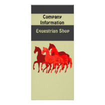 Fantasy Red Horses Custom Rack Cards