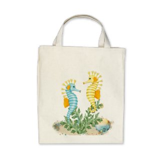 Fantasy Seahorse and Bling Tote Bag