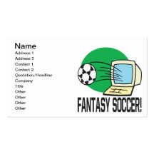 Fantasy Soccer Business Card Template