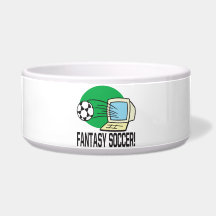 Fantasy Soccer Dog Food Bowls
