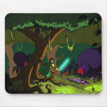 Fantasy Spider Forest Anime Style Mousepad