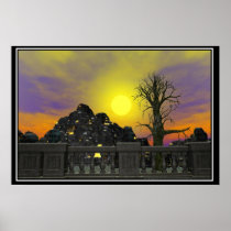 Fantasy The Rock Hotel Futuristic Poster posters