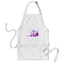 Fantasy three headed purple dragon apron