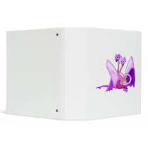Fantasy three headed purple dragon vinyl binder