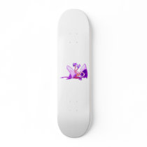 Fantasy three headed purple dragon skate board deck