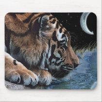 Fantasy Tiger & Moon mousepads by RavenSpiritPrints Fantasy Tiger & Moon mousepads