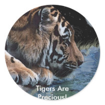 Fantasy Tiger & Moon Sticker