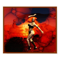 Fantasy Web in Red posters by SophiaDeer Fantasy Web in Red posters