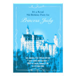 Fantasy White Castle Blue Birthday Party Invite