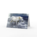 Fantasy White Horse & Ocean Surf Cards