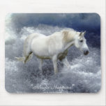 Fantasy White Horse &amp; Ocean Surf  Gifts Mouse Pad
