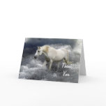 Fantasy White Horse & Ocean  Thank You Cards