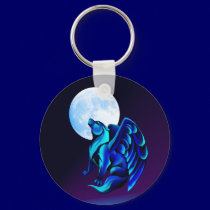 Fantasy Wolf Keychain