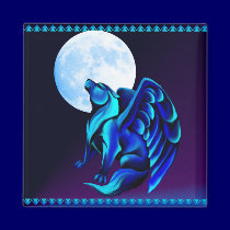Fantasy Wolf Magnet