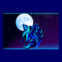 Fantasy Wolf Poster posters