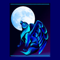 Fantasy Wolf Poster posters