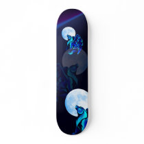 Fantasy Wolf Skateboard by Lotacats Fantasy Wolf Skateboard