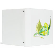 Fantasy Yellow Dragon 3 Ring Binder