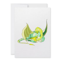 Fantasy Yellow Dragon Custom Invitations