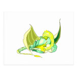 Fantasy Yellow Dragon Postcard