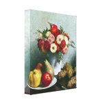 Fantin-Latour - Still-life with flowers and fruit Stretched Canvas Prints
