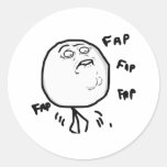 Fap Fap Guy Rage Face Comic Meme Round Stickers