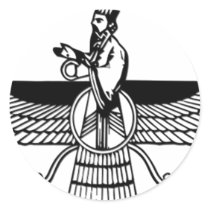 Faravahar Round Stickers