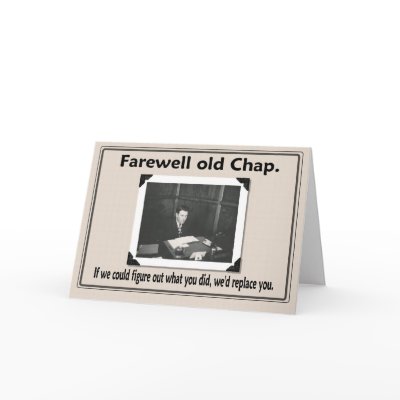 What to write in a farewell card.