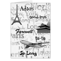 Farewell Greeting Card