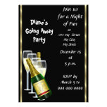 Farewell Party Invitation Card Good Bye Black