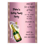Farewell Party Invitation Card Good Bye Pink