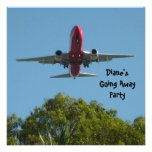 Farewell Party Invitation Plane Good Bye