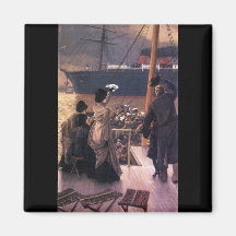 Farewell to the Mersey by James Tissot Refrigerator Magnets