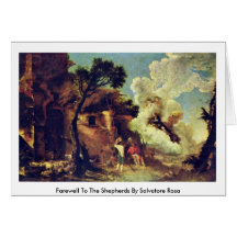 Farewell To The Shepherds By Salvatore Rosa Greeting Cards