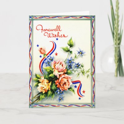 Farewell Wishes Vintage Card from Zazzle.