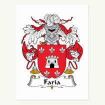 Faria Family Crest Postcard