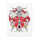Faria Family Crest postcards