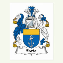Farie Family Crest Postcard