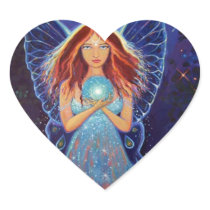 Fariy Art Heart Sticker "Rainbow Mystic Faery" stickers