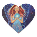 Fariy Art Heart Sticker "Rainbow Mystic Faery"