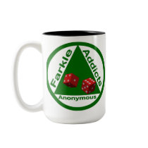 Farkle Addicts Anonymous mugs by markthaler Farkle Addicts Anonymous mugs