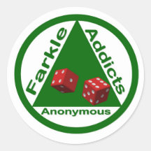 Farkle Addicts Anonymous Stickers