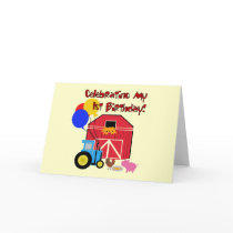 Farm 1st Birthday Tshirts and Gifts Greeting Cards