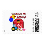 Farm 1st Birthday Tshirts and Gifts Stamp