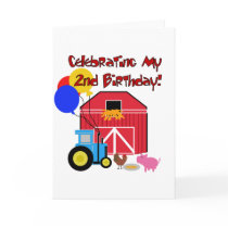 Farm 2nd Birthday Tshirts and Gifts Cards