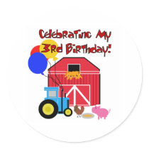 Farm 3rd Birthday stickers by kids_birthdays Farm 3rd Birthday stickers