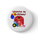 Farm 4th Birthday buttons