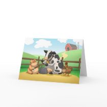 Farm Animal Jug Band Card (Blank Inside) by stlewis75 Farm Animal Jug Band Card (Blank Inside)