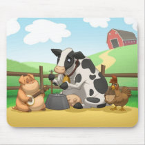 Farm Animal Jug Band Mousepad