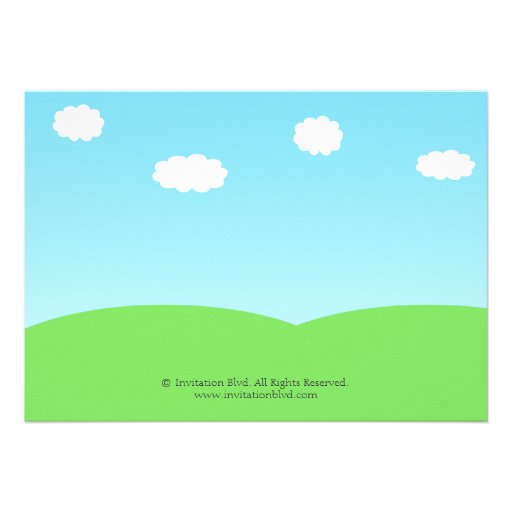Farm Animals Barnyard Birthday Party Custom Announcement
